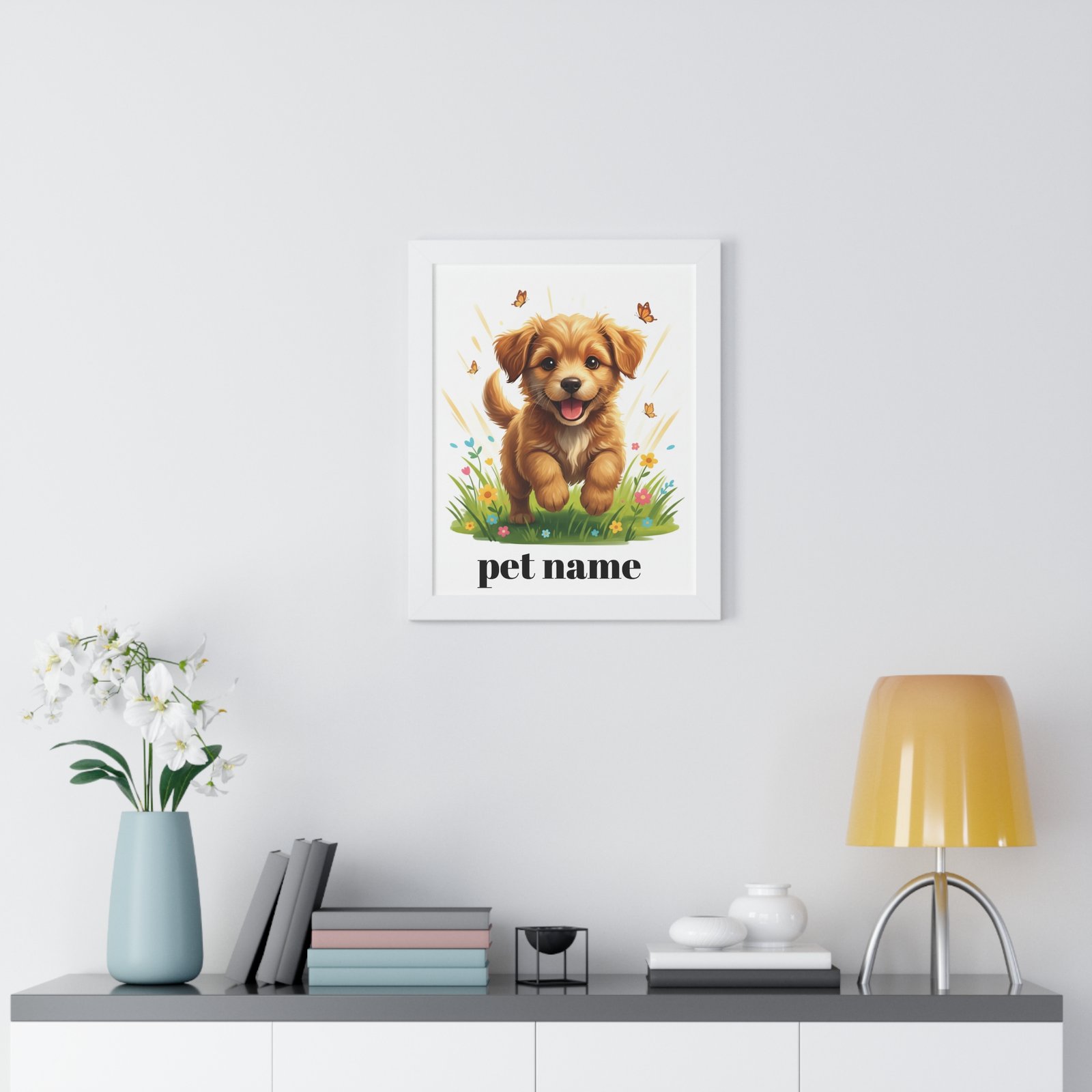 Framed Pet Poster — Personalized Puppy Name Wall Art 16 Framed Pet Poster — Personalized Puppy Name Wall Art - Image 16
